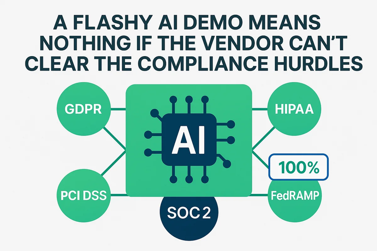 vendor compliance checklist highlighting necessary frameworks like gdpr, hipaa, pci dss, and the importance of soc 2 and attestation.