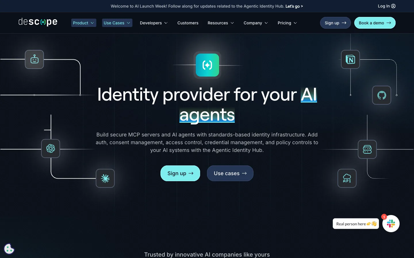 descope mcp server visibility for ai management