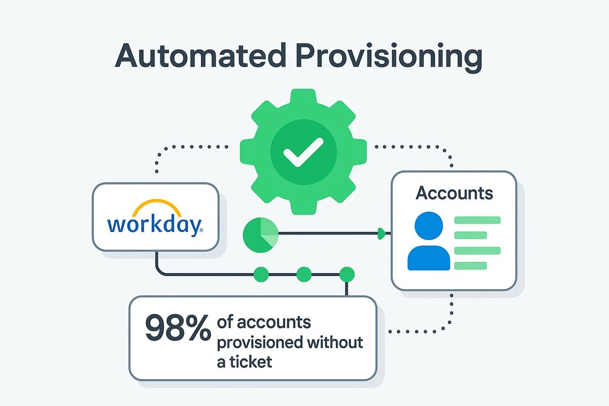 visual representation of iga core components automating account provisioning and entitlement management in real-time processes.