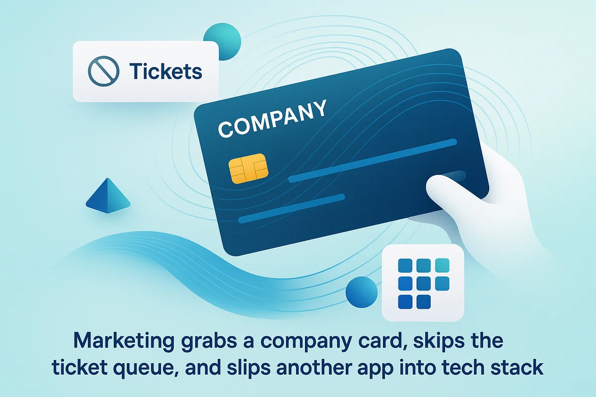 business teams increasingly purchase applications independently, bypassing traditional review processes, leading to decentralized tech stacks.