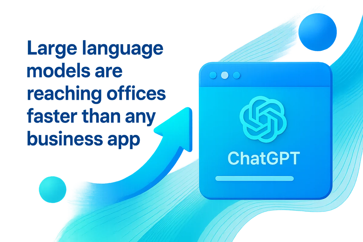 employee using a large language model on a browser, illustrating the rapid adoption of shadow ai in workplaces.