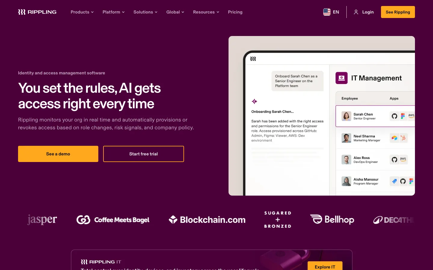 rippling it ai tool offboarding and deprovisioning