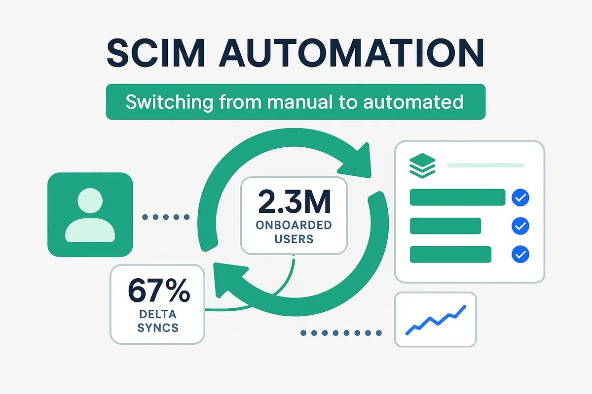 diagram illustrating scim's automation in user provisioning and deprovisioning during onboarding processes across applications.