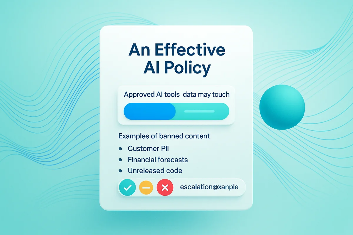guidelines for safe ai usage, including approved tools, risk tiers, and examples of banned content.