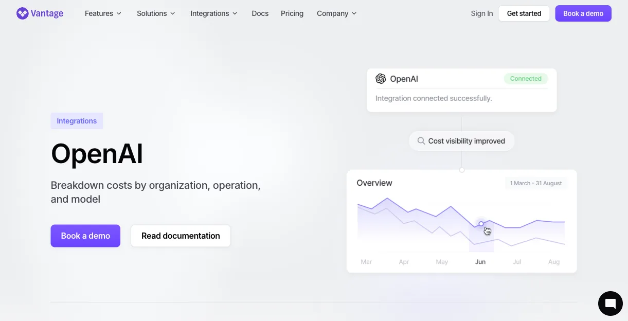 vantage chatgpt and openai token usage tracking