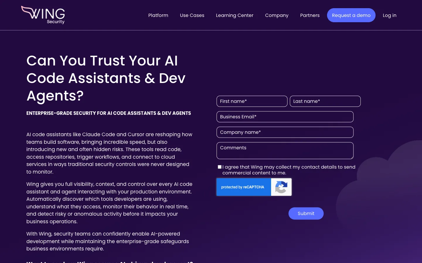 wing security claude code extension governance for ai management