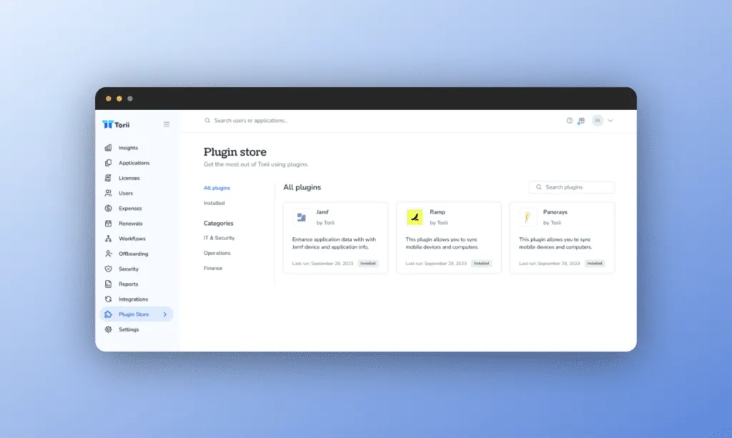 Plugin Marketplace and Plugin Widgets