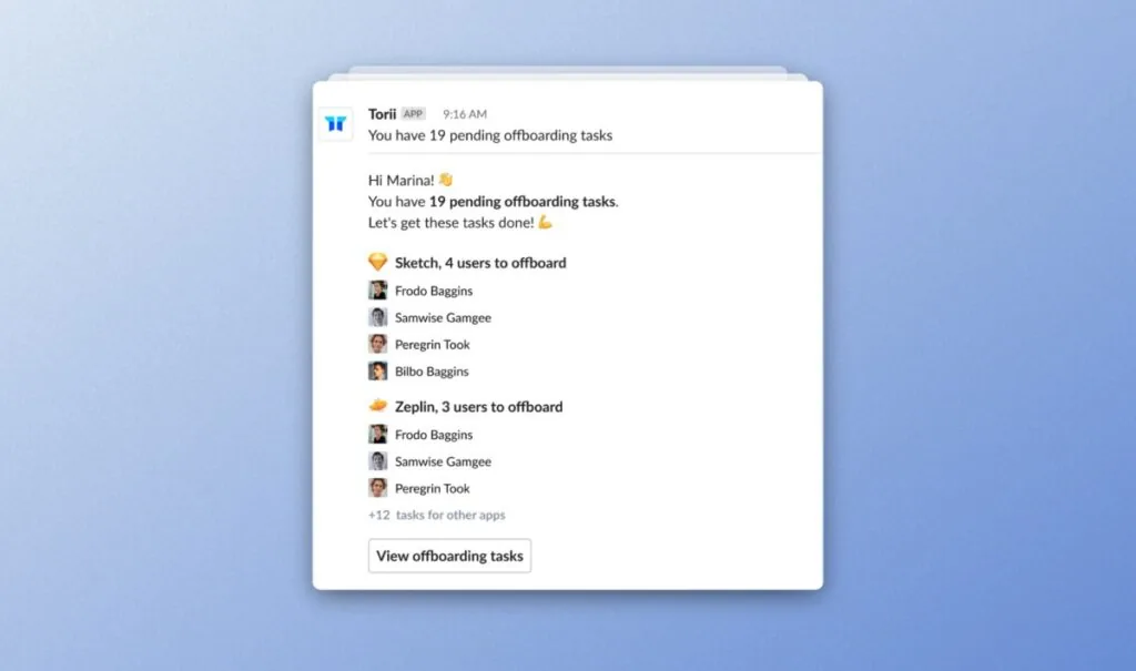 Slack offboard