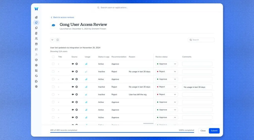 Launch Access Review
