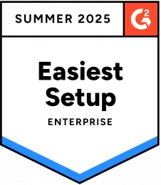 G2 Easiest Setup, Enterprise, Summer 2025