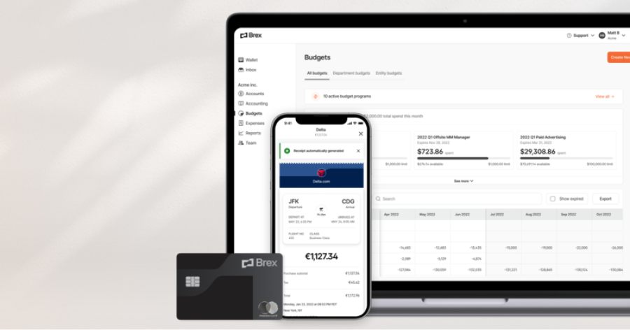 Brex Spend Management Software Screenshot