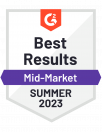G2 Best results Mid-Market Summer 2023 – Torii