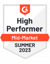 G2 SaaS Operations Management High Performer Mid-Market Summer 2023 – Torii
